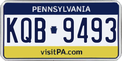 PA license plate KQB9493