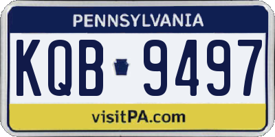 PA license plate KQB9497