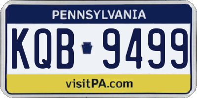 PA license plate KQB9499