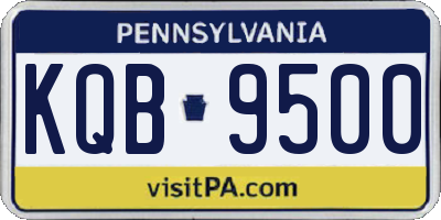 PA license plate KQB9500