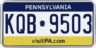 PA license plate KQB9503