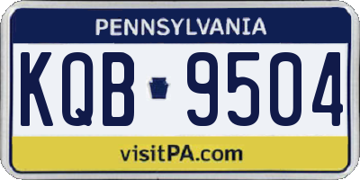 PA license plate KQB9504