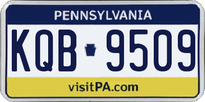 PA license plate KQB9509