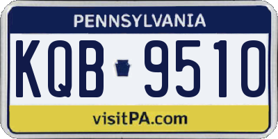 PA license plate KQB9510