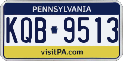 PA license plate KQB9513