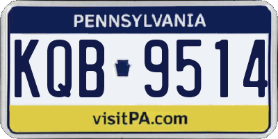PA license plate KQB9514