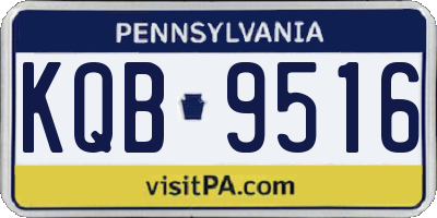 PA license plate KQB9516