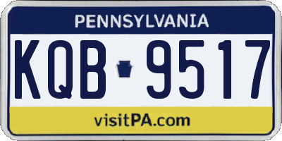 PA license plate KQB9517