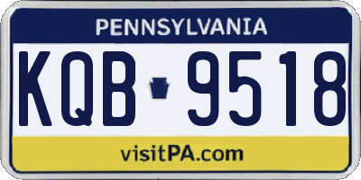 PA license plate KQB9518