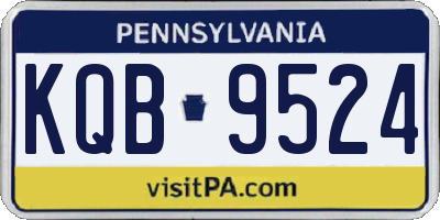 PA license plate KQB9524