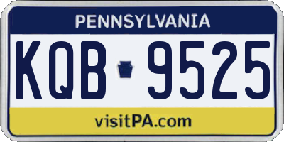 PA license plate KQB9525
