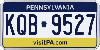 PA license plate KQB9527
