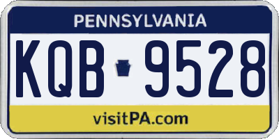 PA license plate KQB9528