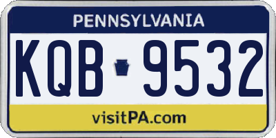 PA license plate KQB9532