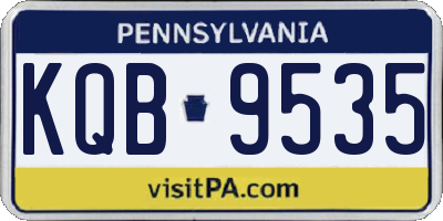 PA license plate KQB9535