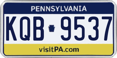 PA license plate KQB9537