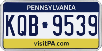 PA license plate KQB9539