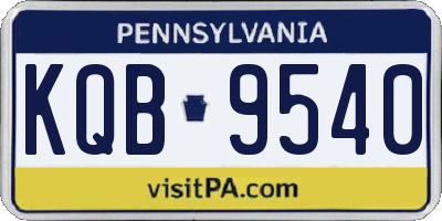 PA license plate KQB9540