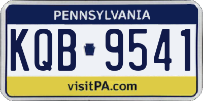 PA license plate KQB9541