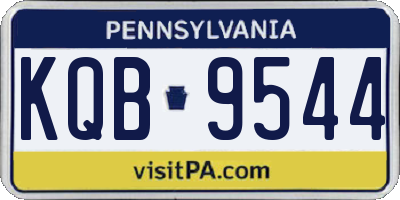 PA license plate KQB9544