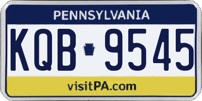 PA license plate KQB9545
