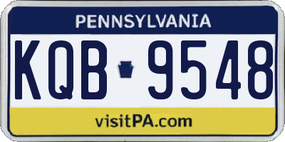 PA license plate KQB9548