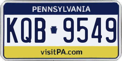 PA license plate KQB9549