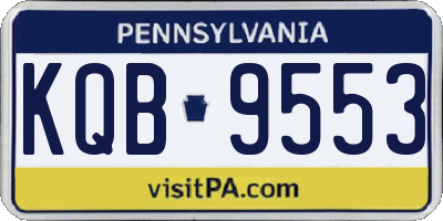 PA license plate KQB9553