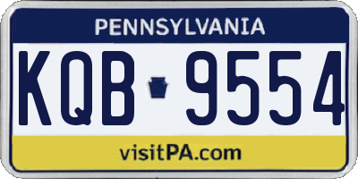 PA license plate KQB9554