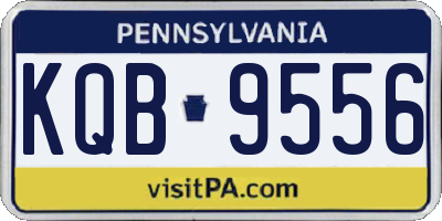 PA license plate KQB9556