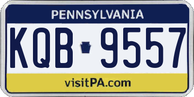 PA license plate KQB9557