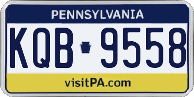PA license plate KQB9558