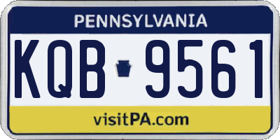 PA license plate KQB9561