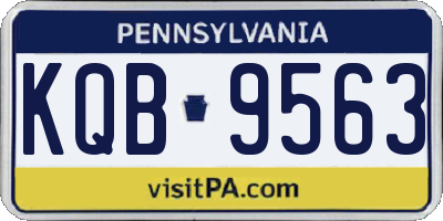 PA license plate KQB9563