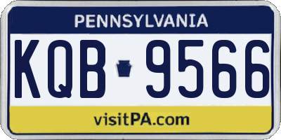 PA license plate KQB9566