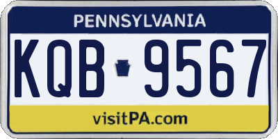 PA license plate KQB9567
