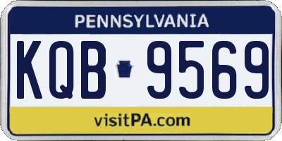 PA license plate KQB9569