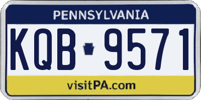 PA license plate KQB9571