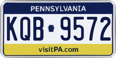 PA license plate KQB9572