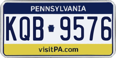 PA license plate KQB9576