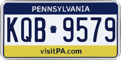 PA license plate KQB9579