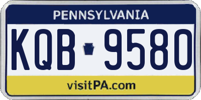 PA license plate KQB9580