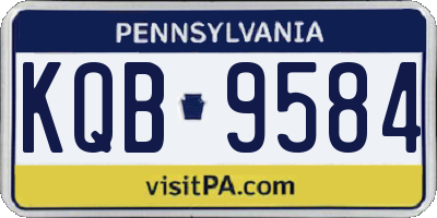 PA license plate KQB9584