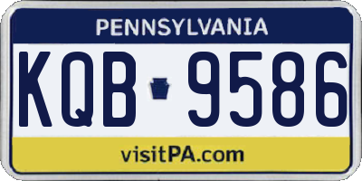 PA license plate KQB9586