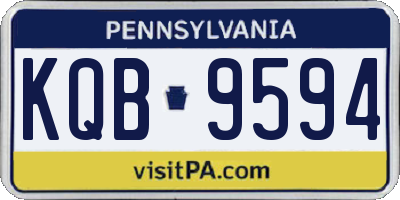 PA license plate KQB9594