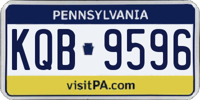 PA license plate KQB9596