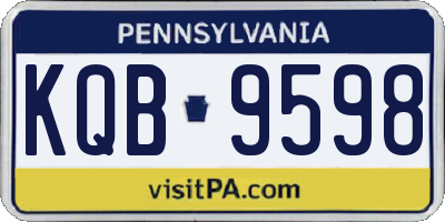 PA license plate KQB9598