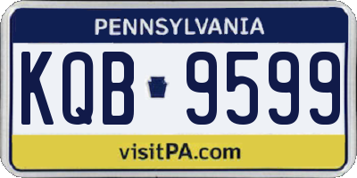 PA license plate KQB9599