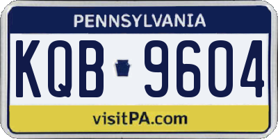 PA license plate KQB9604