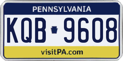 PA license plate KQB9608